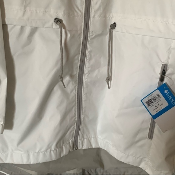 Columbia Womens Arcadia Casual Waterproof Rain Jacket White Size Small - Picture 9 of 9